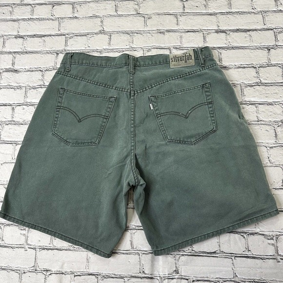 Levi's Vintage 90s Silvertab Sz 38 Loose Fit Faded Green Denim